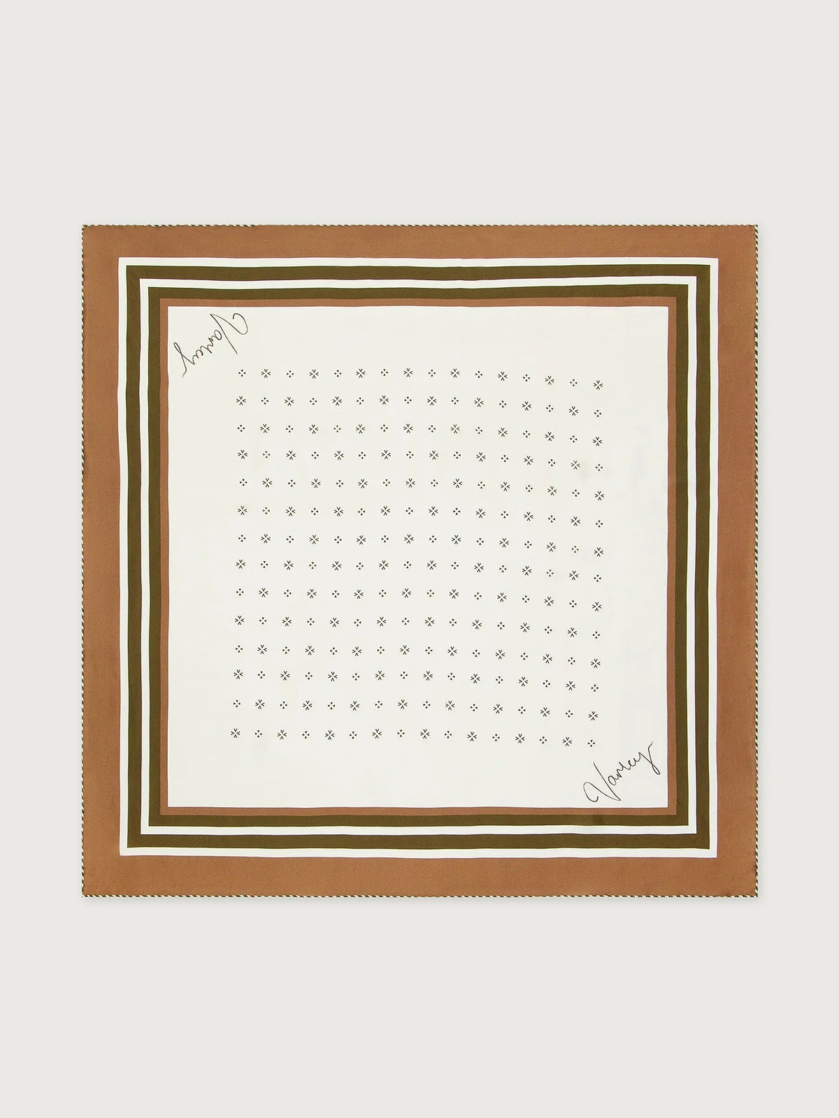 Young Ideas & Henmores -Silk Signature Scarf -Pristine / Golden Bronze -OS