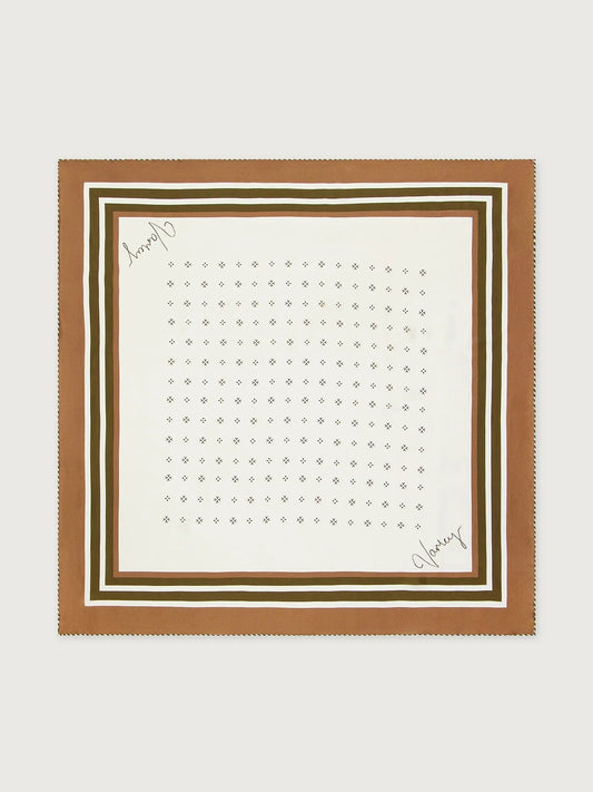 Young Ideas & Henmores -Silk Signature Scarf -Pristine / Golden Bronze -OS
