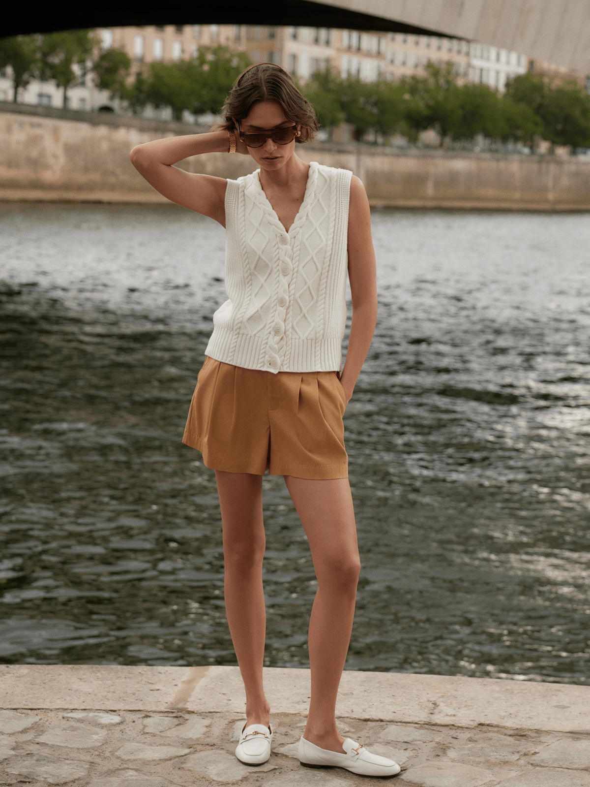 Young Ideas/Henmores - Tansy Woven Stretch Short - Apple Cinnamon - XS