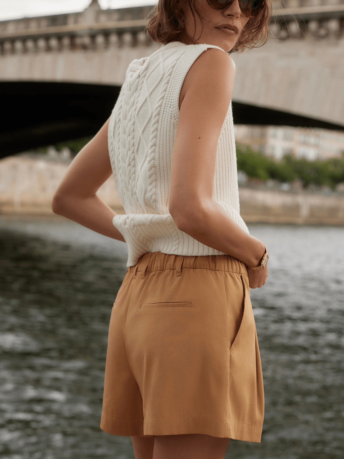 Young Ideas/Henmores - Tansy Woven Stretch Short - Apple Cinnamon - XS