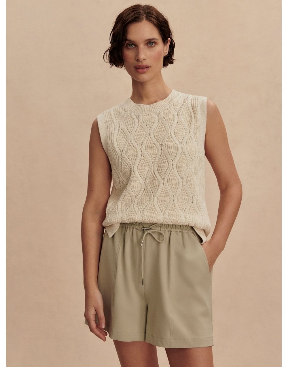 Young Ideas/Henmores - Teller Longline Knit Tank - Birch - XS