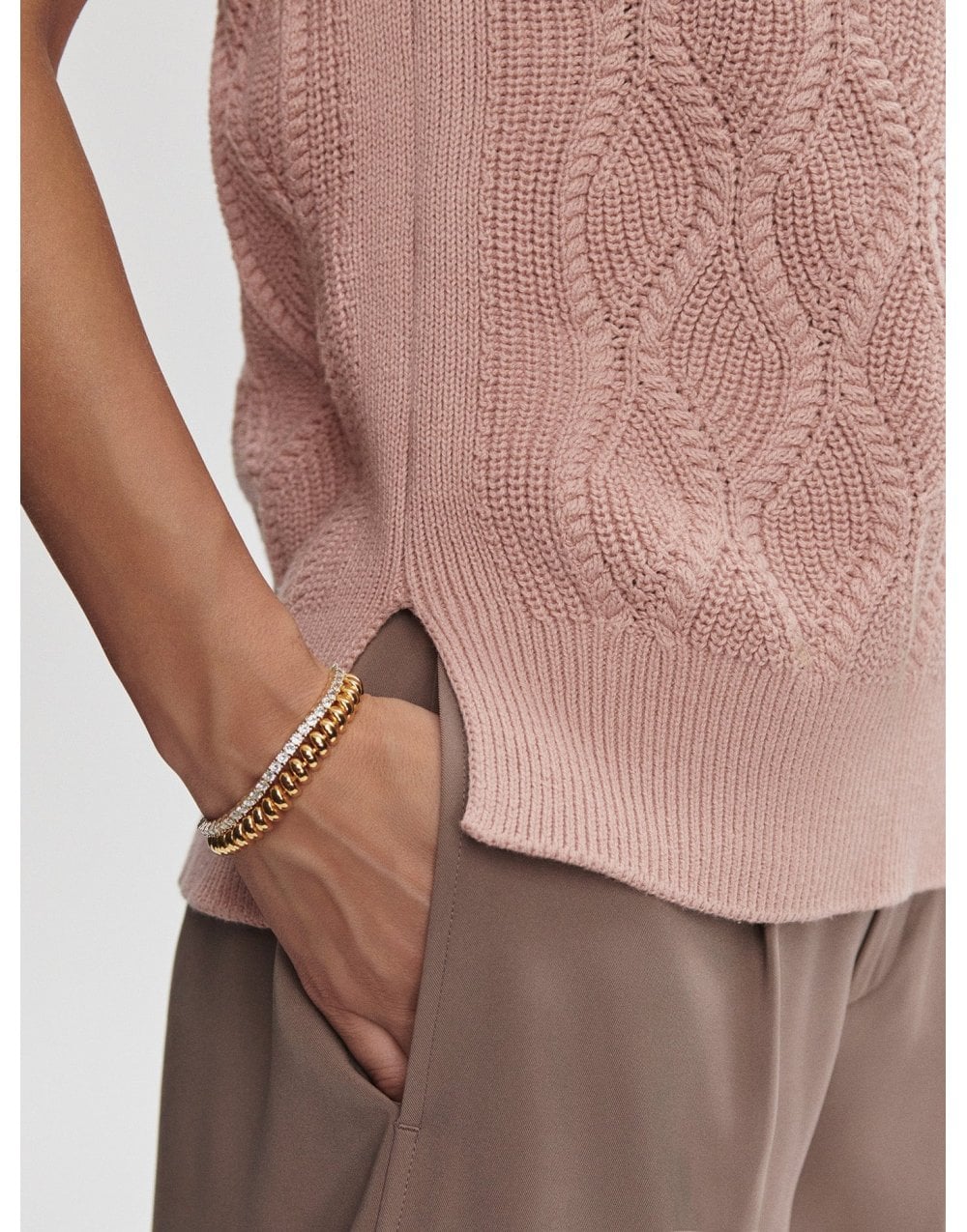 Young Ideas/Henmores - Teller Longline Knit Tank - Birch - XS