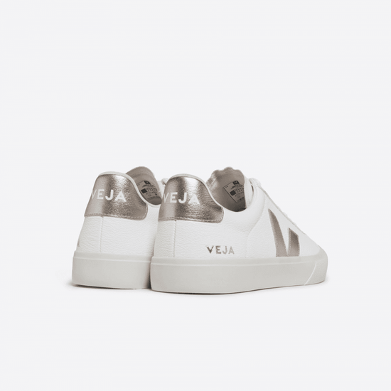 Young Ideas/Henmores - Campo ChromeFree Leather Trainers - Silver/White Leather - 3