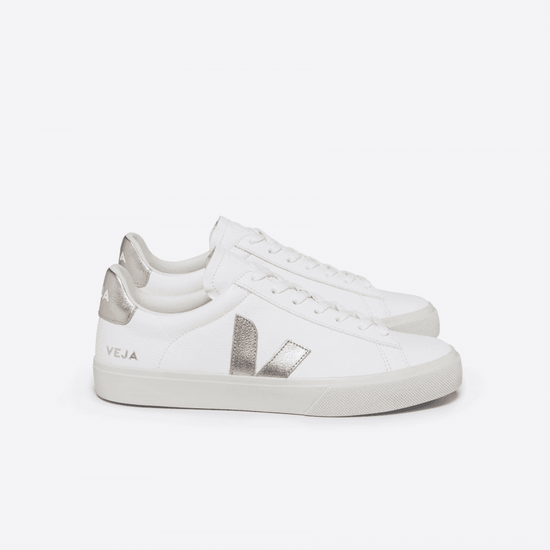 Young Ideas/Henmores - Campo ChromeFree Leather Trainers - Silver/White Leather - 3
