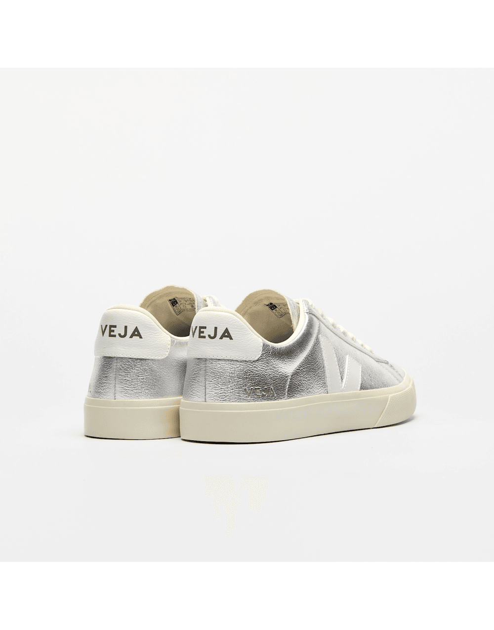 Young Ideas/Henmores - Campo ChromeFree Leather Trainers - Silver/White Leather - 3