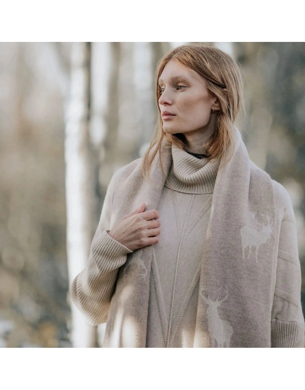 Young Ideas/Henmores - Alaskan Stag Scarf - Grey - OS