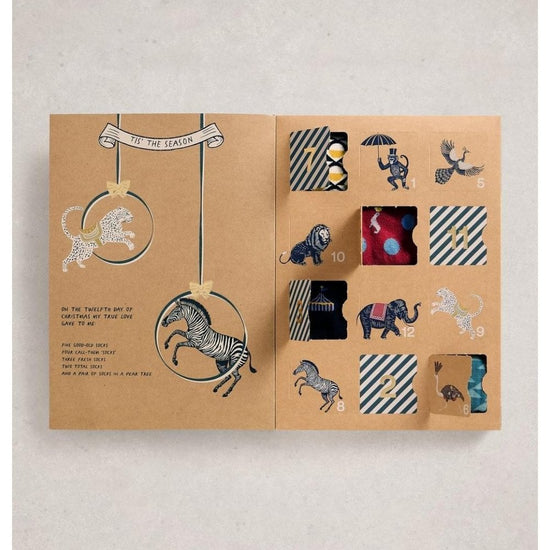 Young Ideas/Henmores - 12 Days Mens Sock Advent - Navy Multi - OS