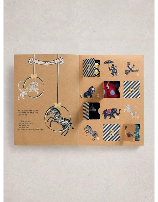 Young Ideas/Henmores - 12 Days Mens Sock Advent - Navy Multi - OS