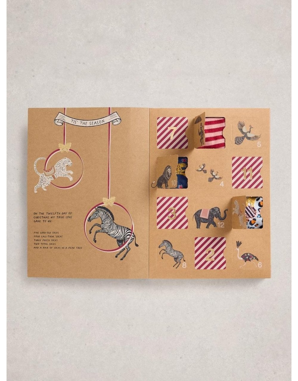 Young Ideas/Henmores - 12 Days Womens Sock Advent - Pink Multi - OS