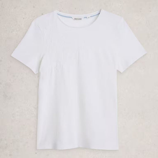 Young Ideas & Henmores - Abbie Embroidered Tee - White - 8