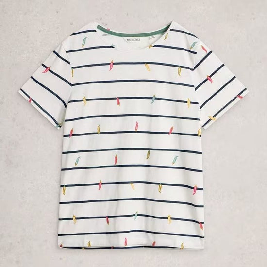 Young Ideas & Henmores - Abbie Stripe Tee - Ivory Multi - 8