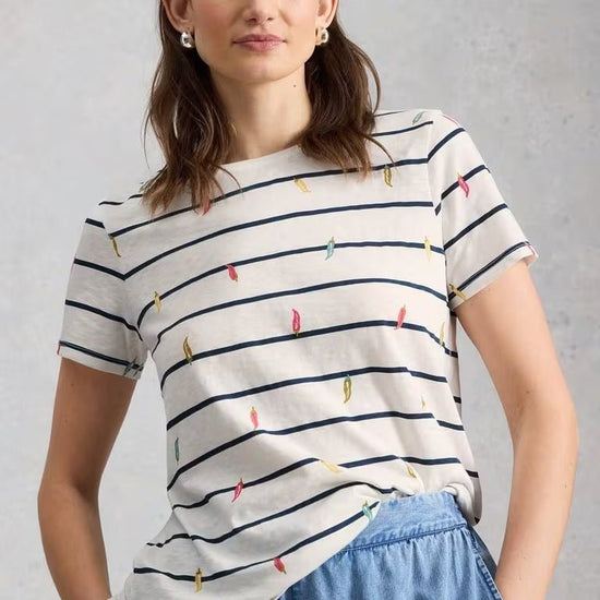 Young Ideas & Henmores - Abbie Stripe Tee - Ivory Multi - 8