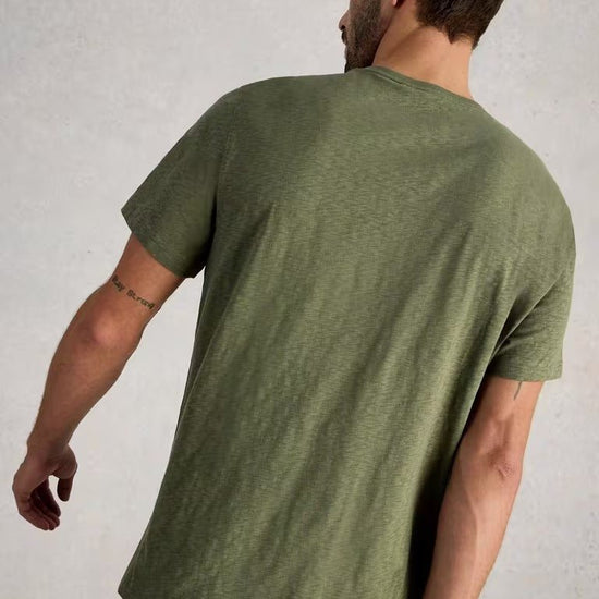 Young Ideas & Henmores - Abersoch Cogs Graphic Tee - Green Print - M