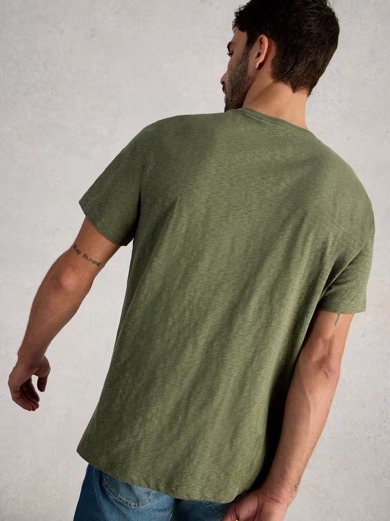 Young Ideas & Henmores - Abersoch Cogs Graphic Tee - Green Print - M