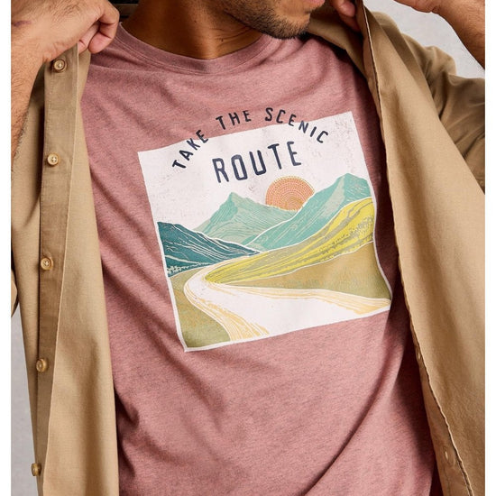 Young Ideas/Henmores - Abersoch Scene Bike Graphic T-Shirt - pink - S