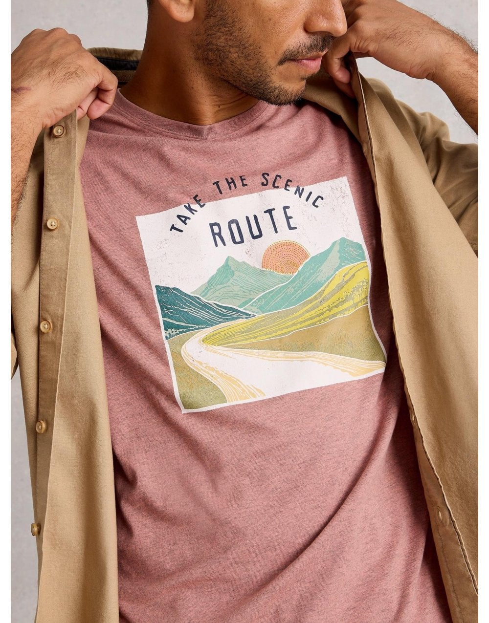 Young Ideas/Henmores - Abersoch Scene Bike Graphic T-Shirt - pink - S