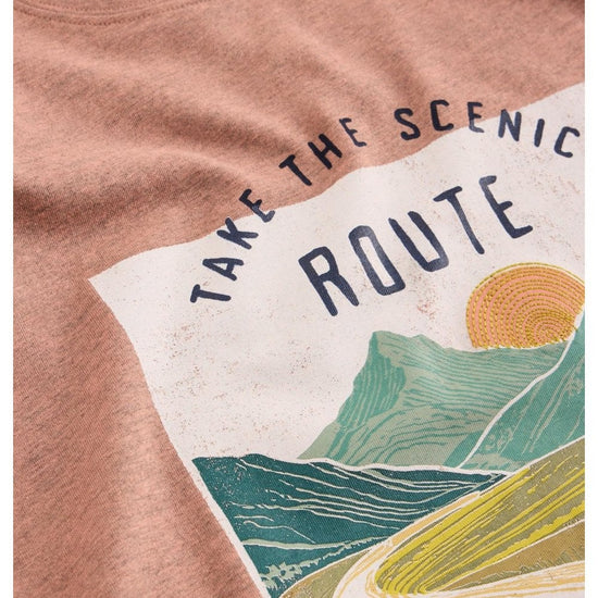 Young Ideas/Henmores - Abersoch Scene Bike Graphic T-Shirt - pink - S