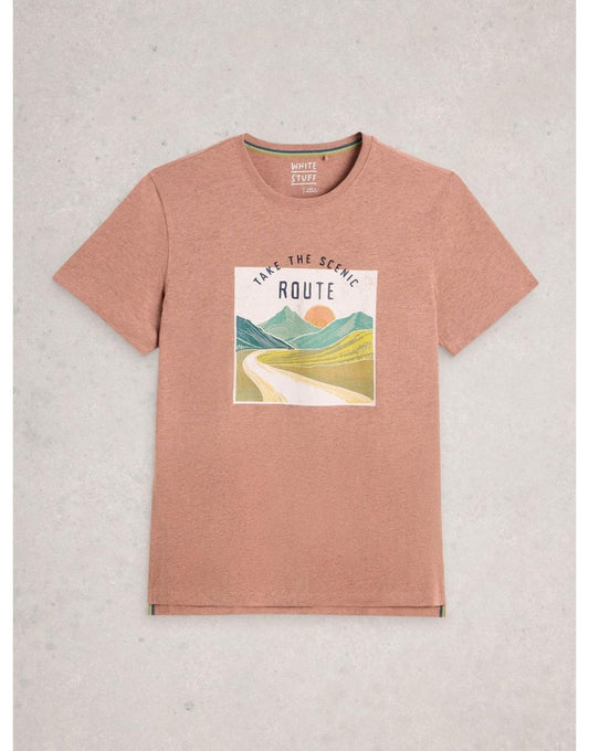 Young Ideas/Henmores - Abersoch Scene Bike Graphic T-Shirt - pink - S