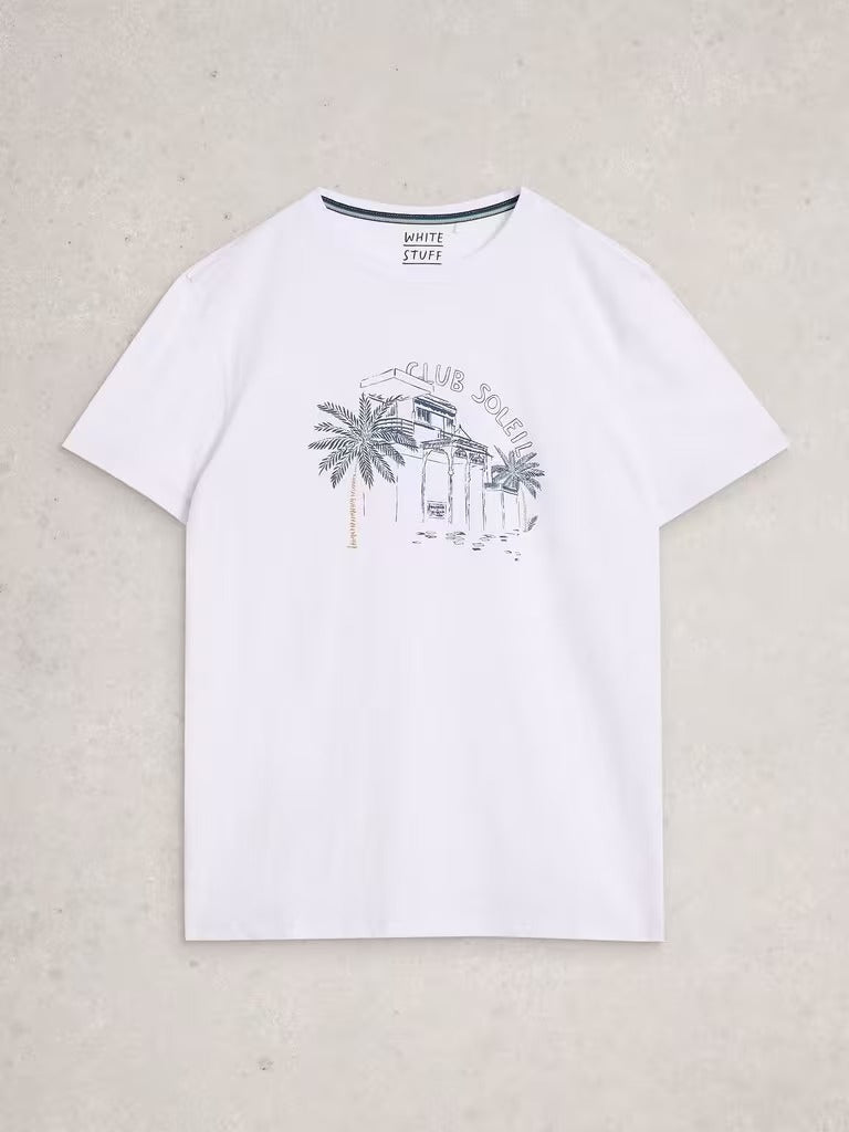 Young Ideas/Henmores - Abersoch Scenic Graphic Tee - White - M