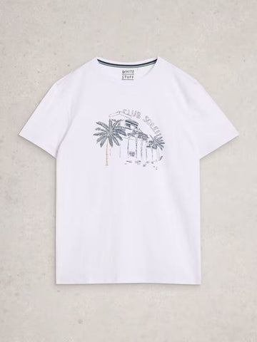 Young Ideas/Henmores - Abersoch Scenic Graphic Tee - White - M