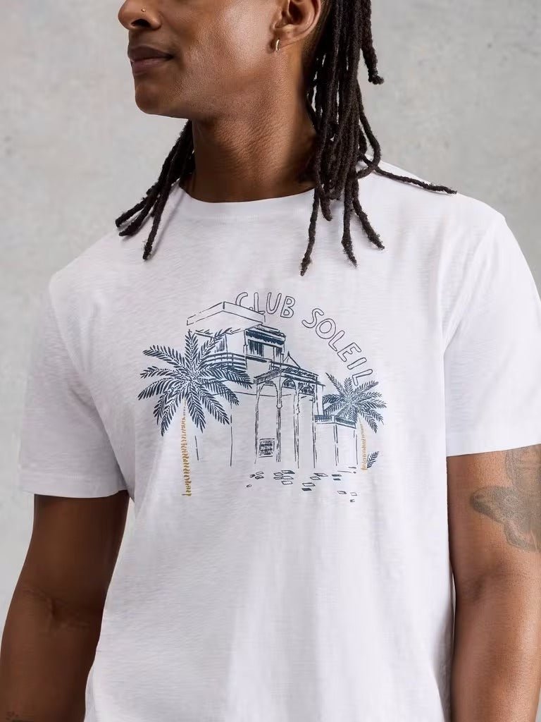 Young Ideas/Henmores - Abersoch Scenic Graphic Tee - White - M