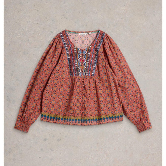 Young Ideas/Henmores - Abigail Embroidered Top - Pink Multi - 8