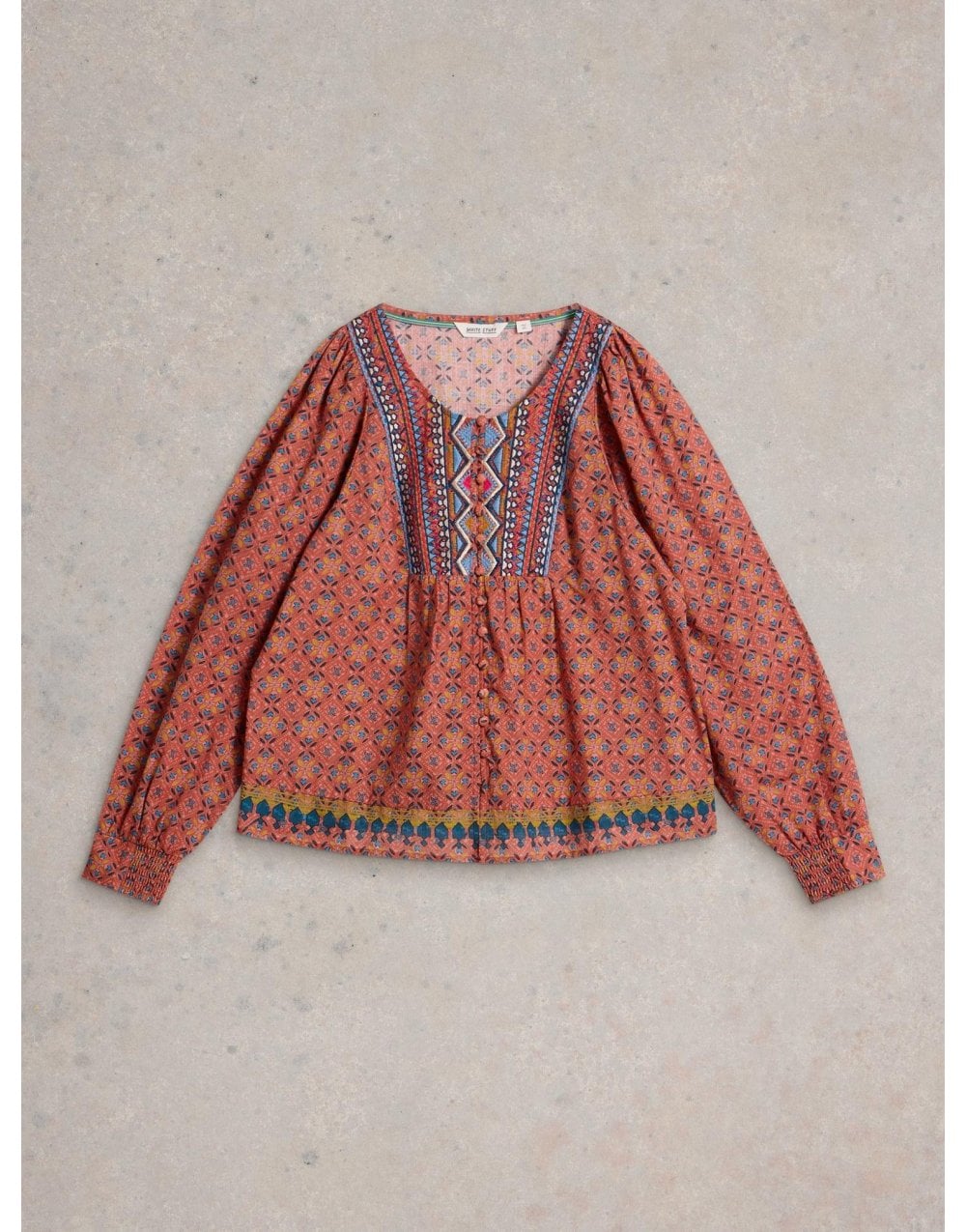 Young Ideas/Henmores - Abigail Embroidered Top - Pink Multi - 8