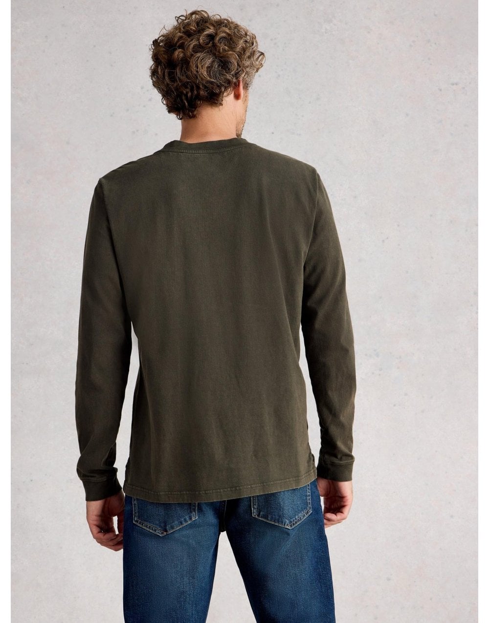 Young Ideas/Henmores - Accleton Long Sleeve T-Shirt - Khaki Green - S