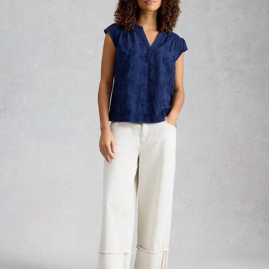 Young Ideas & Henmores - Amelia Embroidery Top - Indigo - 8
