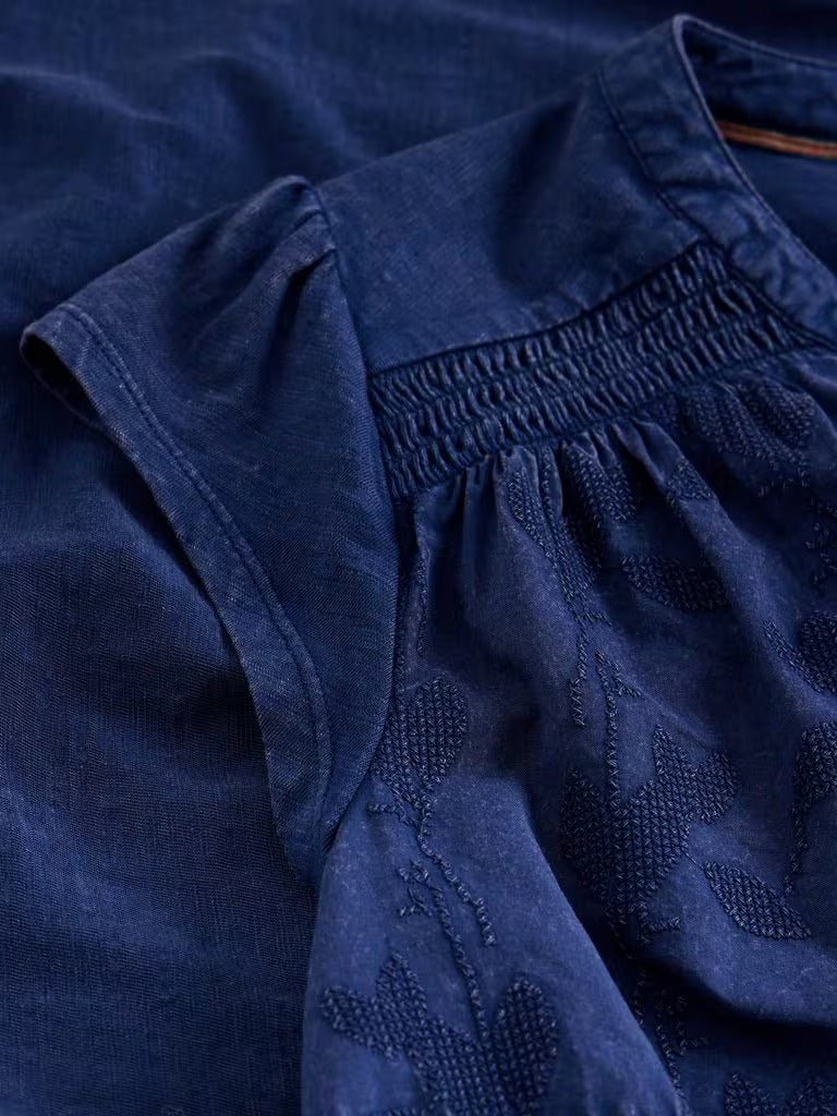 Young Ideas & Henmores - Amelia Embroidery Top - Indigo - 8