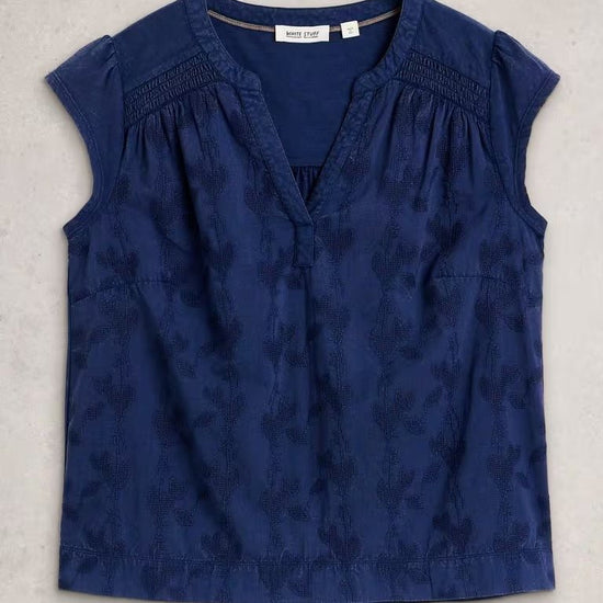 Young Ideas & Henmores - Amelia Embroidery Top - Indigo - 8