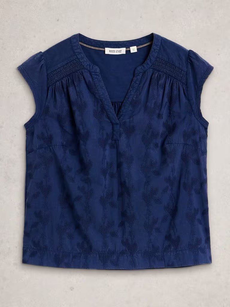 Young Ideas & Henmores - Amelia Embroidery Top - Indigo - 8