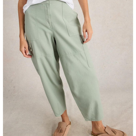 Young Ideas/Henmores - Anabel Soft Barrel Cargo Trouser - Light Green - 8