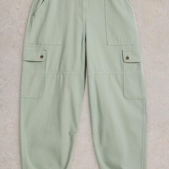 Young Ideas/Henmores - Anabel Soft Barrel Cargo Trouser - Light Green - 8