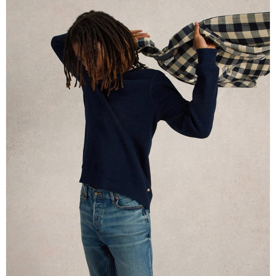 Young Ideas/Henmores - Attadale Crew Neck Jumper - Dark Navy - M