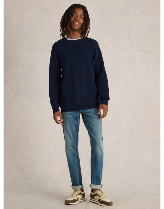 Young Ideas/Henmores - Attadale Crew Neck Jumper - Dark Navy - M