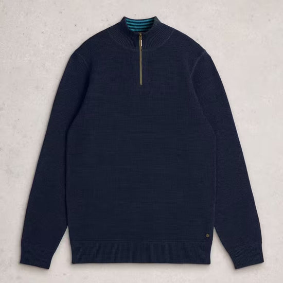 Young Ideas & Henmores - Attadale Funnel Neck Jumper - Dark Navy - M