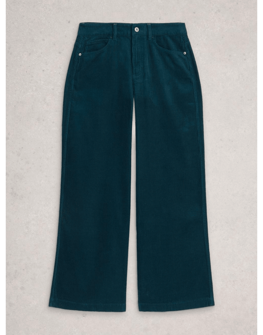 Young Ideas/Henmores - Ayla Cord Wide Leg Trouser - Dark Teal - 10/R