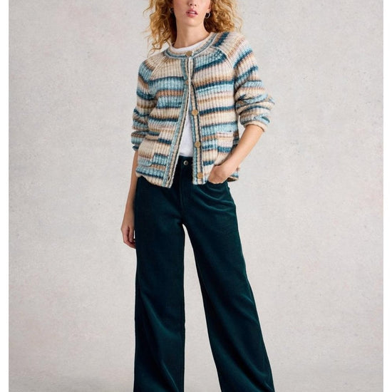 Young Ideas/Henmores - Ayla Cord Wide Leg Trouser - Dark Teal - 10/R