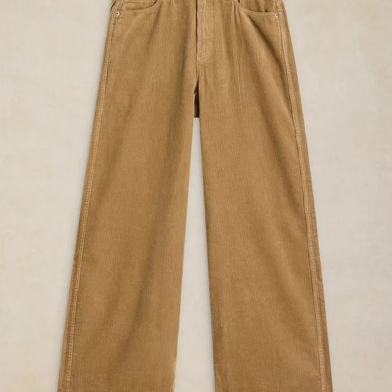 Young Ideas & Henmores -Ayla Cord Wide Leg Trouser -Light Green -8
