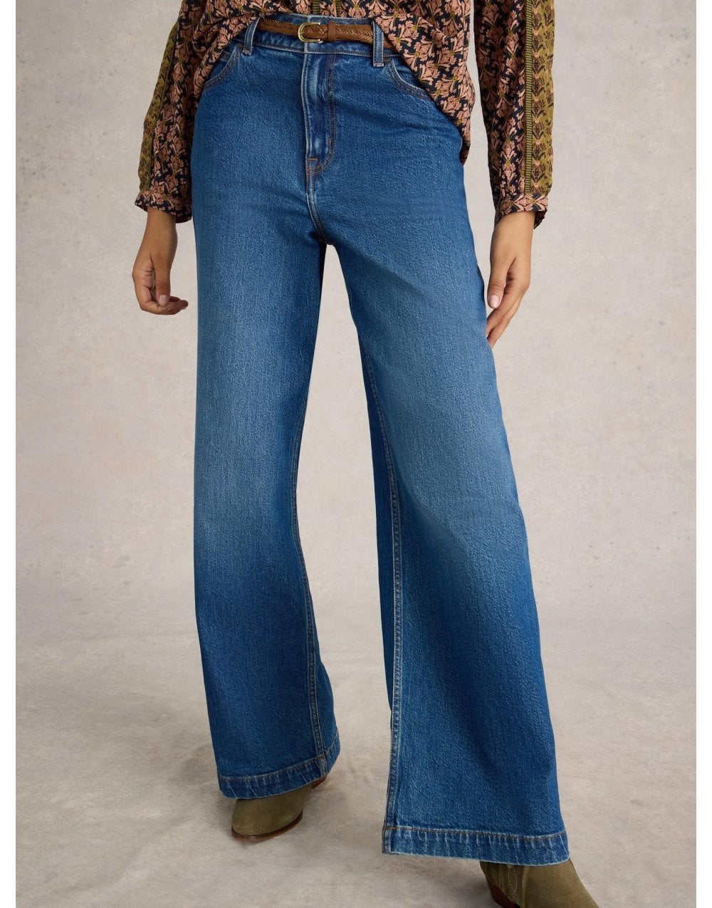 Young Ideas/Henmores - Ayla Wide Leg Jean - Mid Denim - 10R