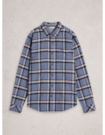 Young Ideas/Henmores - Barton Marl Check Shirt - Blue Multi - S