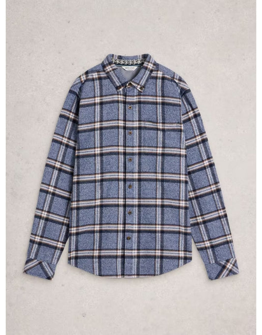 Young Ideas/Henmores - Barton Marl Check Shirt - Blue Multi - S