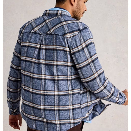 Young Ideas/Henmores - Barton Marl Check Shirt - Blue Multi - S