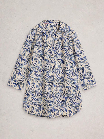 Young Ideas & Henmores - Bianca Linen Tunic - Ivory Print - 8
