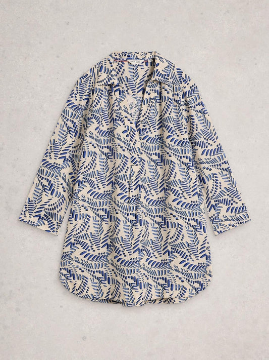 Young Ideas & Henmores - Bianca Linen Tunic - Ivory Print - 8