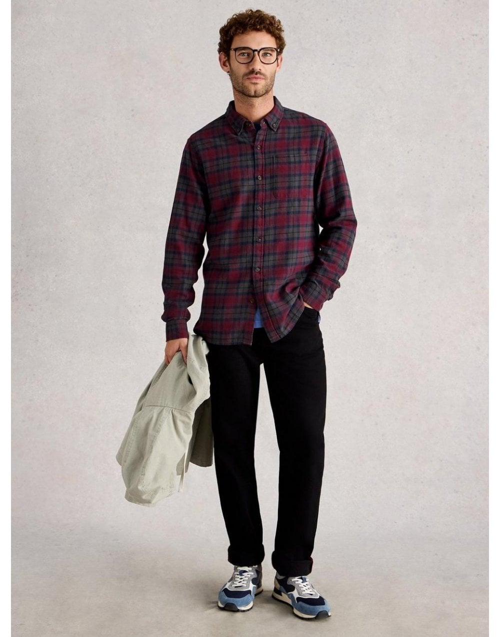 Young Ideas/Henmores - Blackwatch Check Shirt - Navy Multi - M