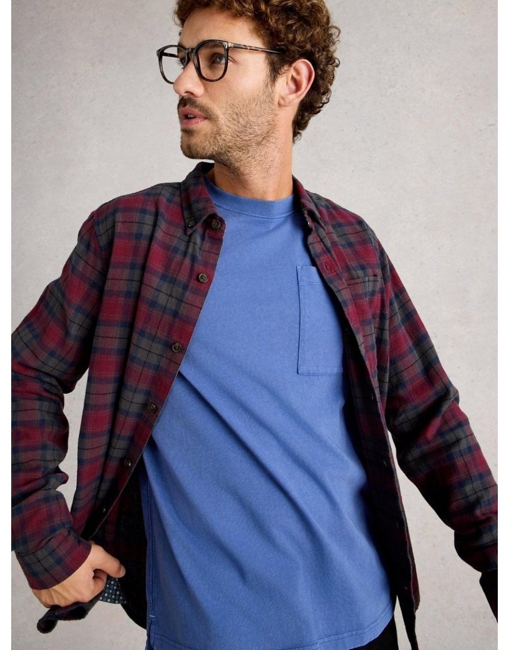 Young Ideas/Henmores - Blackwatch Check Shirt - Navy Multi - M