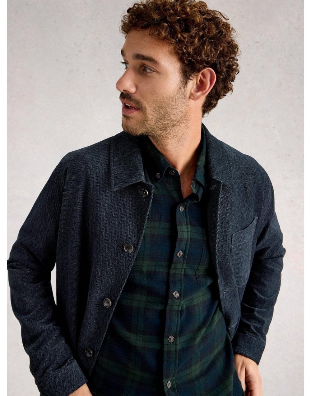 Young Ideas/Henmores - Blackwatch Check Shirt - Navy Multi - M