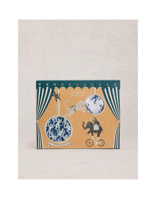 Young Ideas/Henmores - Boxers & Sock Gift Set - Dark Blue - M